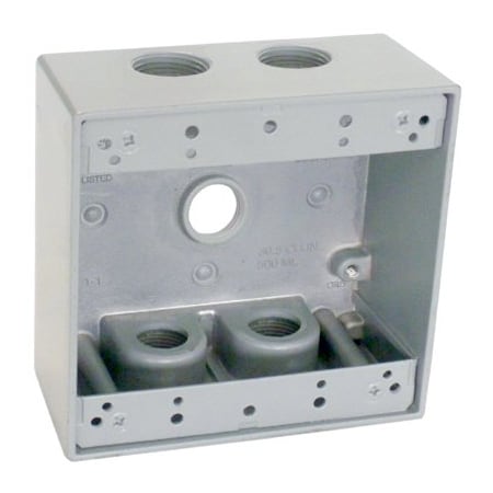 Hubbell Electrical Box, Outlet Box Type, 2 Gangs TGB50-5